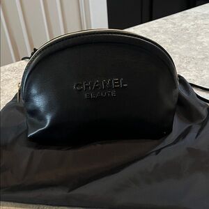 CHANEL Elegant Black Beauty Pouch